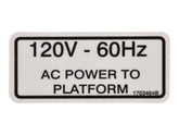 1703464 Decal, Ac Power | JLG